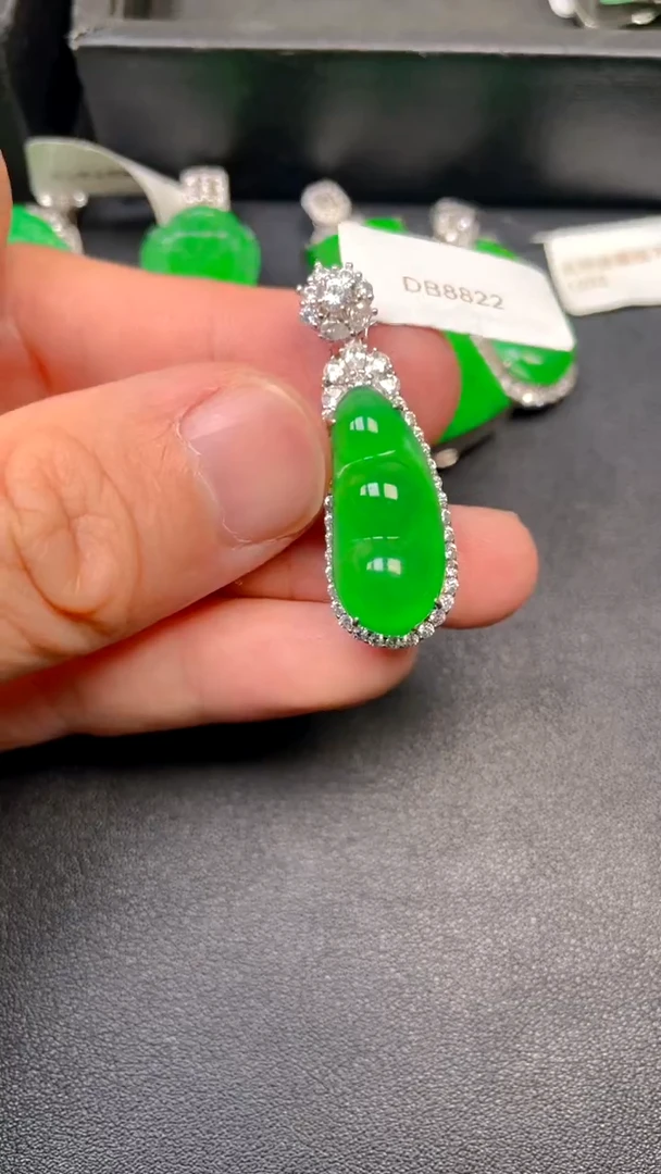 吊坠(不含链)银S925镶嵌翡翠1