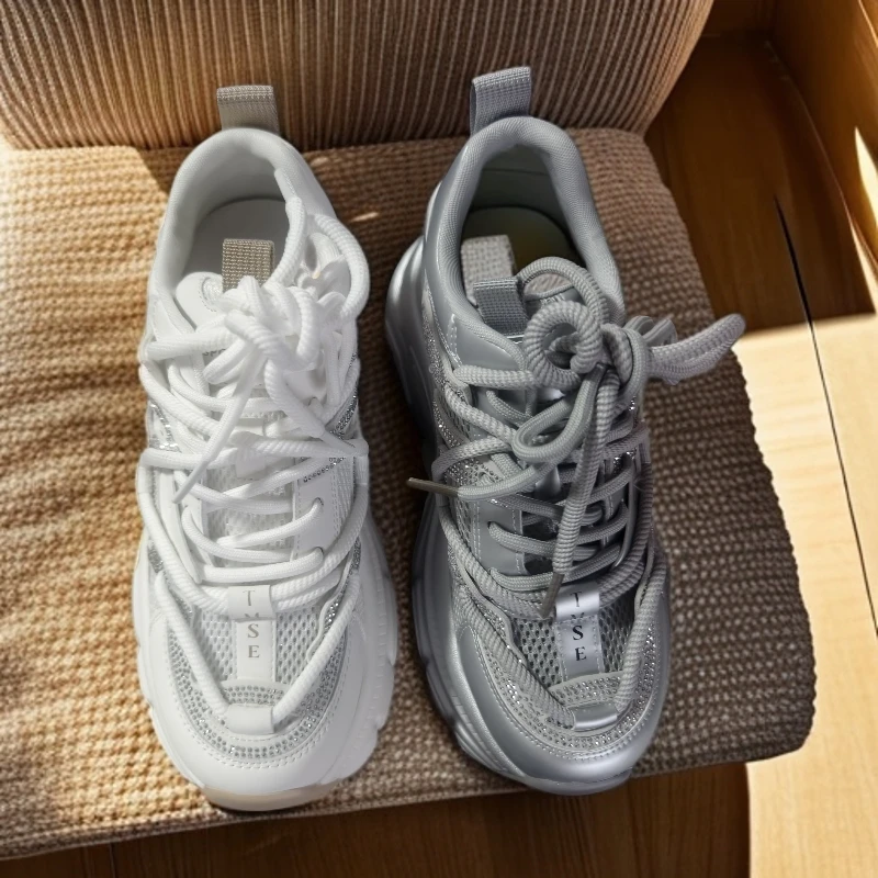 5685时尚休闲鞋运动鞋透气增高白色跑鞋中口平跟纯色45