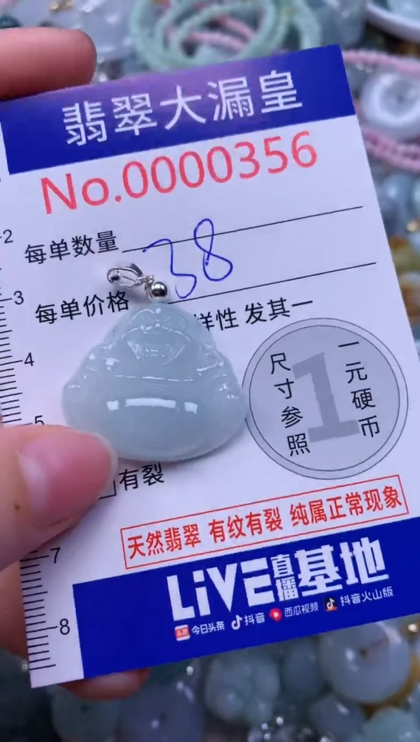 翡翠未镶嵌吊坠(不含链)0356