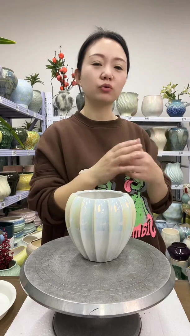 12.25陶瓷花盆直播链接高. 13     口10