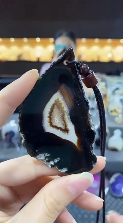 未镶嵌颈饰玛瑙/玉髓明***好玛瑙