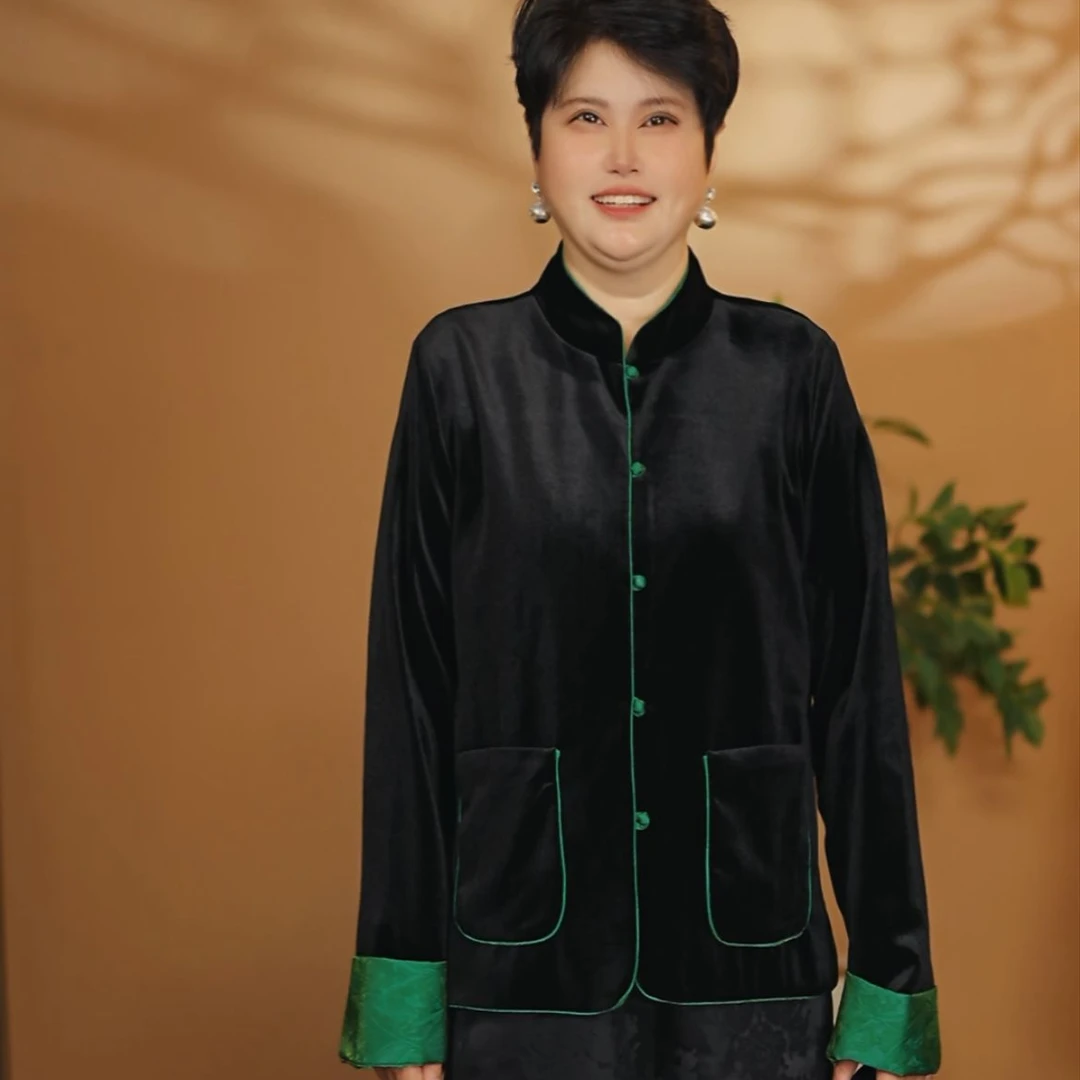 (现货)定制礼服高阶丝绒显瘦气质时尚打底上衣 2025秋