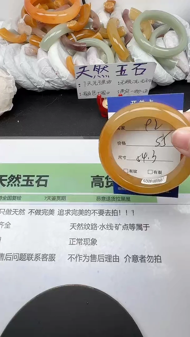 未镶嵌手镯石英质玉92/54-55