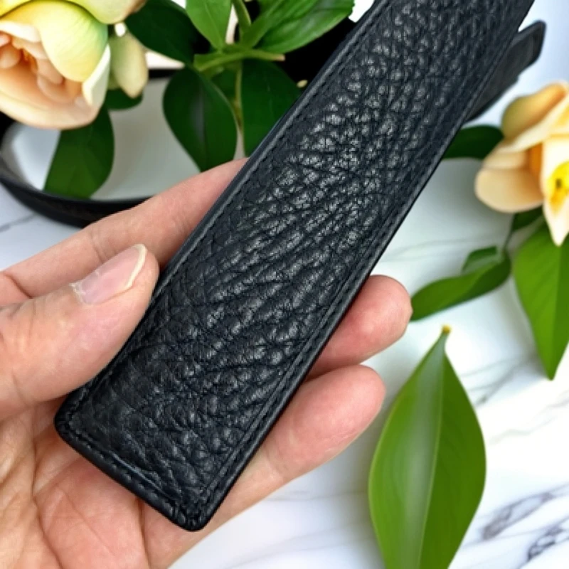 库奇世家真皮男士皮带黑色带身头层牛皮3.8无扣头板扣腰带带身