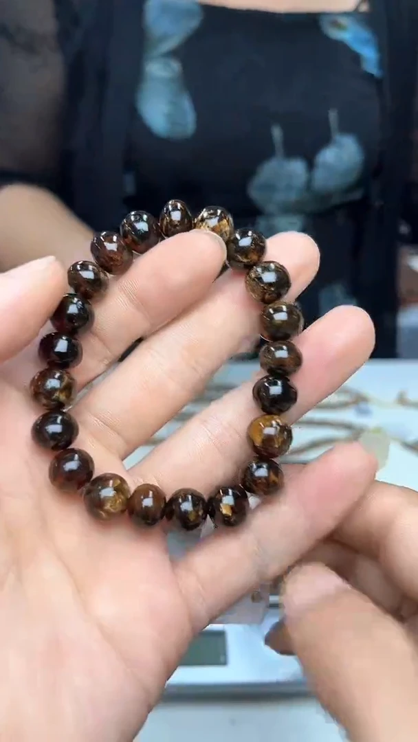 裸石琥珀未镶嵌抚顺琥珀黑花10+多样性发其一