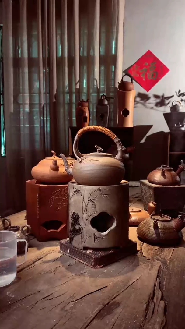 【闪购商品】壶大海棠雕刻炉天窑熏烧