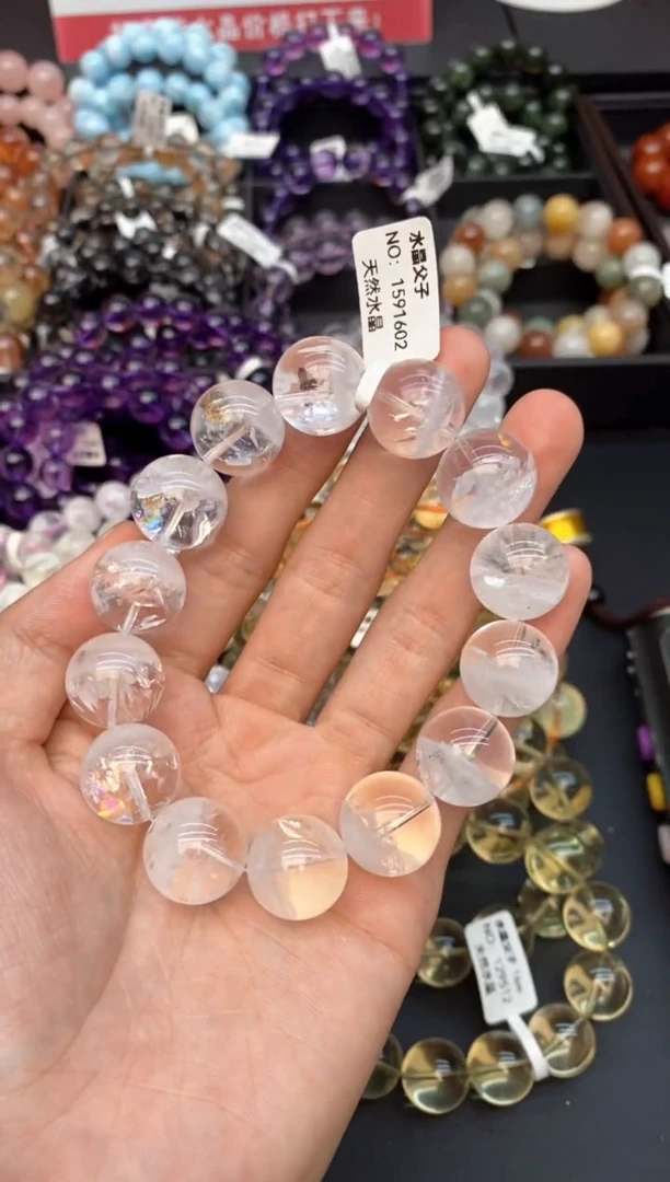 水晶手串未镶嵌观**️12白幽灵16mm+