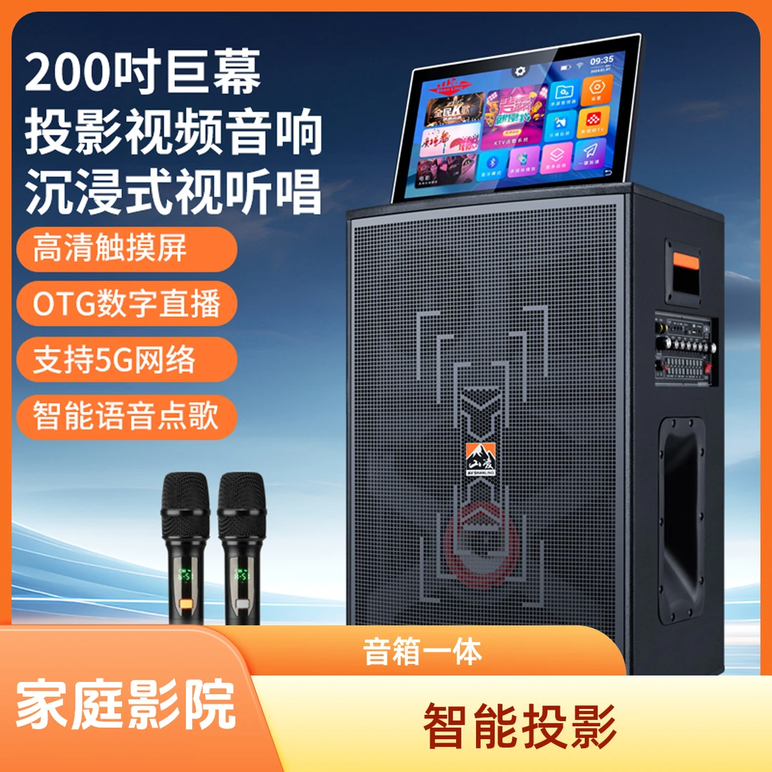 2025新款家庭移动K歌一体机大功率户外ktv带特大音量音箱