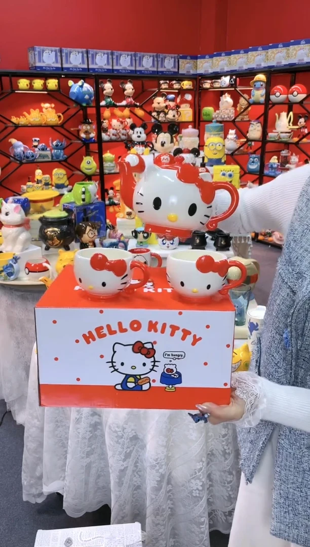 【闪购商品】.@@凯特猫一壶二杯（陶瓷）
