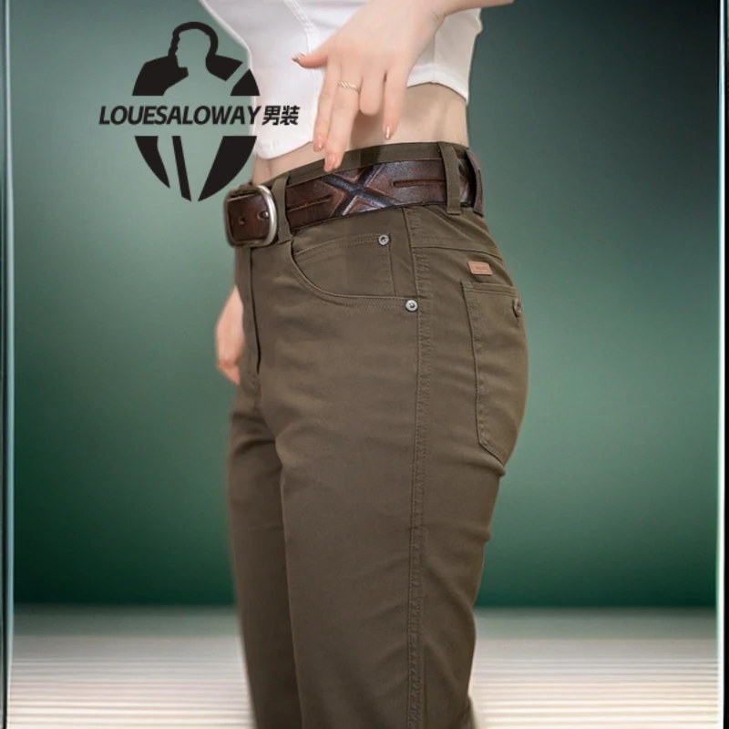 高端休闲裤男夏季潮流商务爸爸装2025春秋新款直筒休闲长裤子春秋
