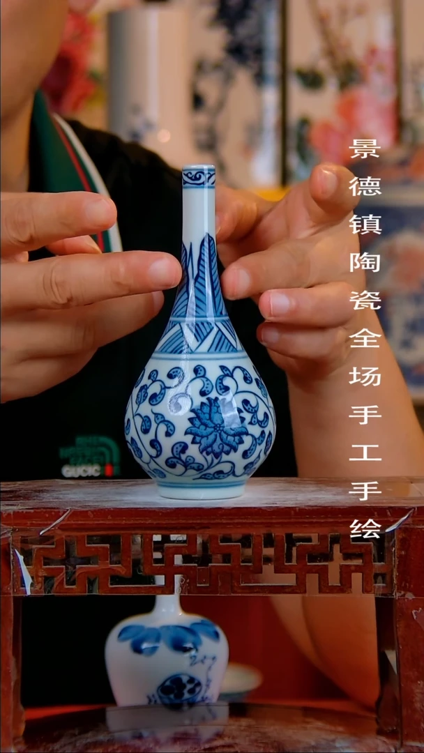 摆件景德镇陶瓷 手工手绘