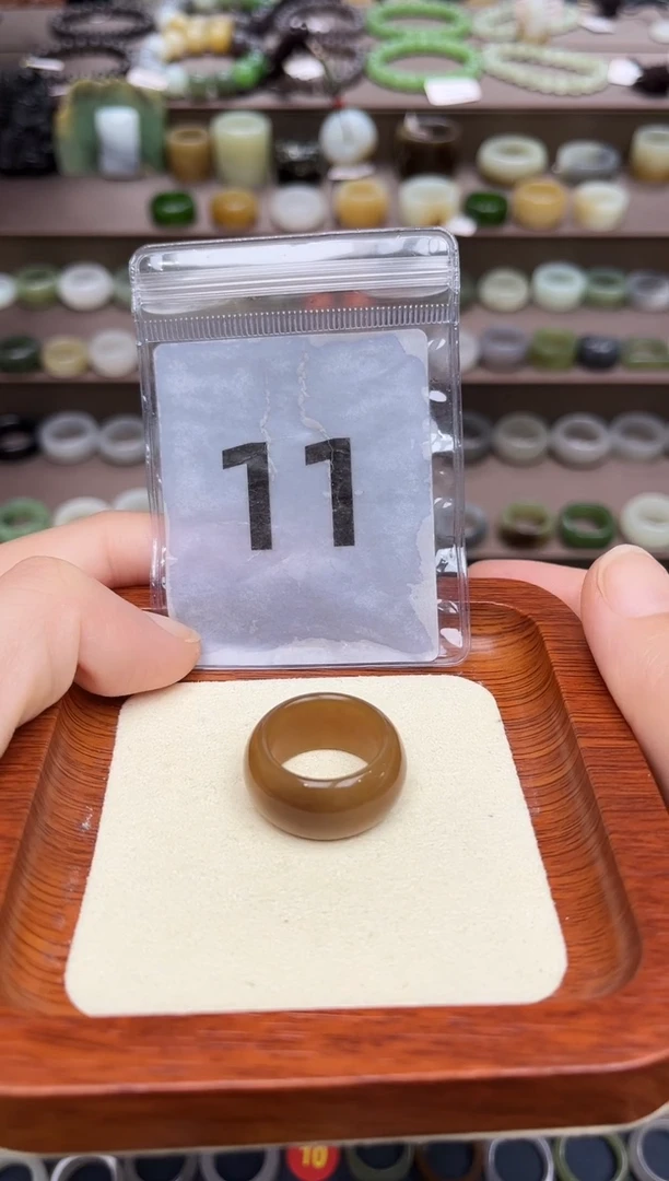 和田玉戒指未镶嵌15号