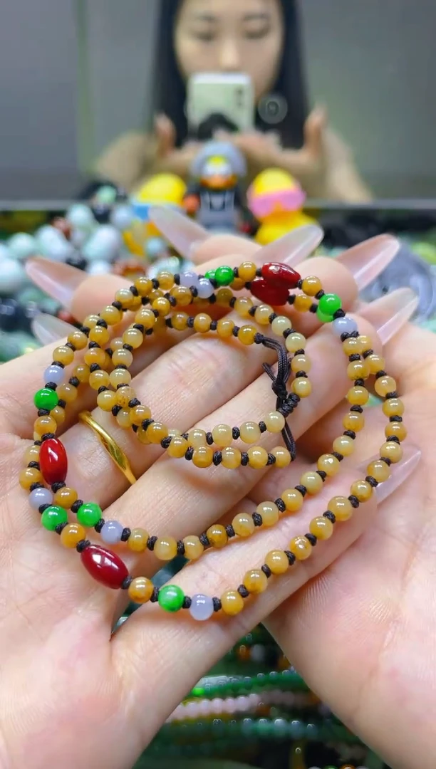 翡翠未镶嵌颈饰4MM/G/翡翠A货一图一物