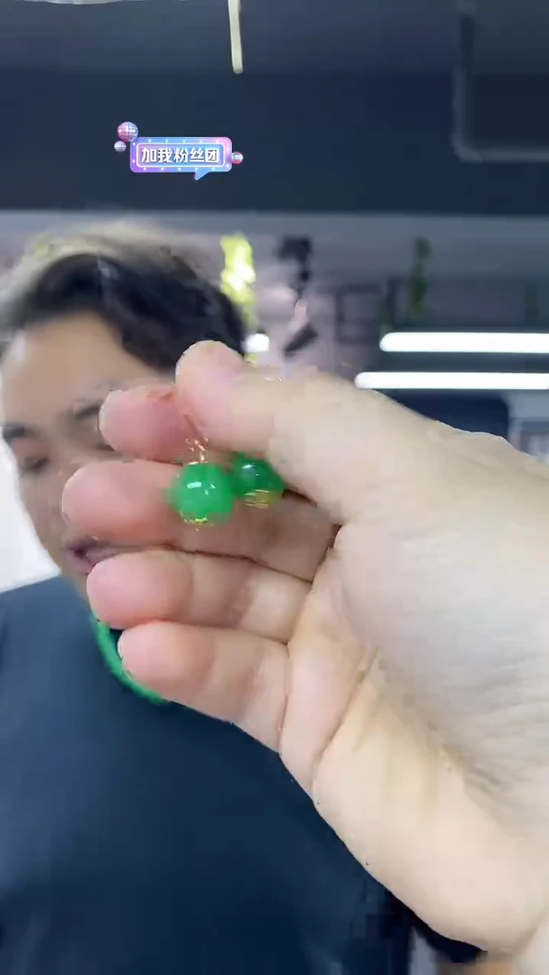 银S925镶嵌翡翠耳饰多样性发其一颜色微差