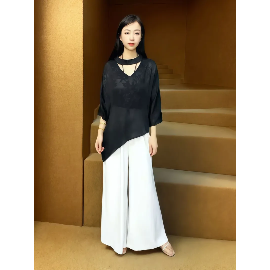 气质时尚设计师宽松百搭夏季大气优雅轻奢上衣61033
