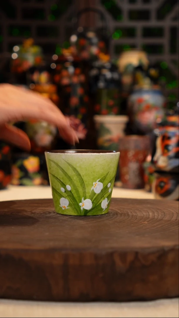 油画  手绘釉下彩