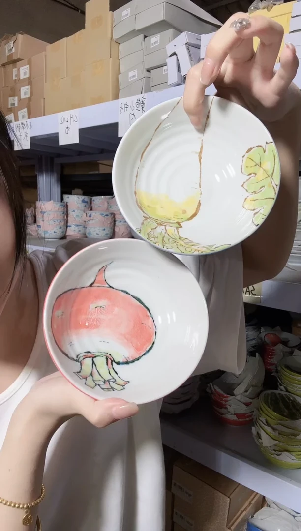 陶瓷蔬菜14cm钵两个