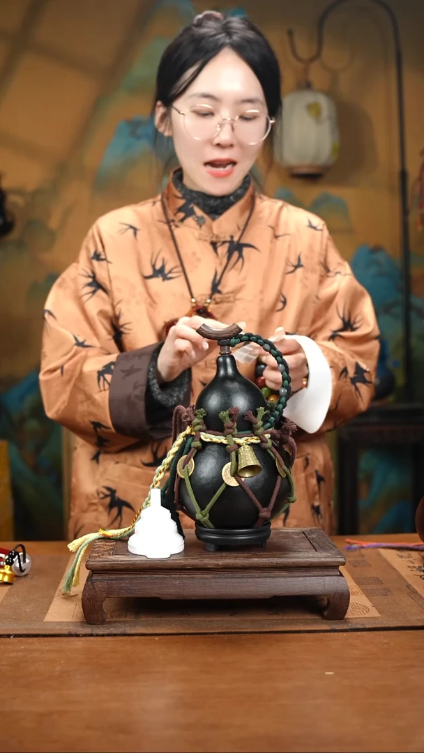 XE092网兜款大漆酒葫芦（现货现发）