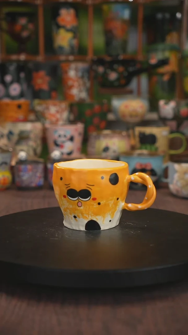 杯子手绘釉下彩