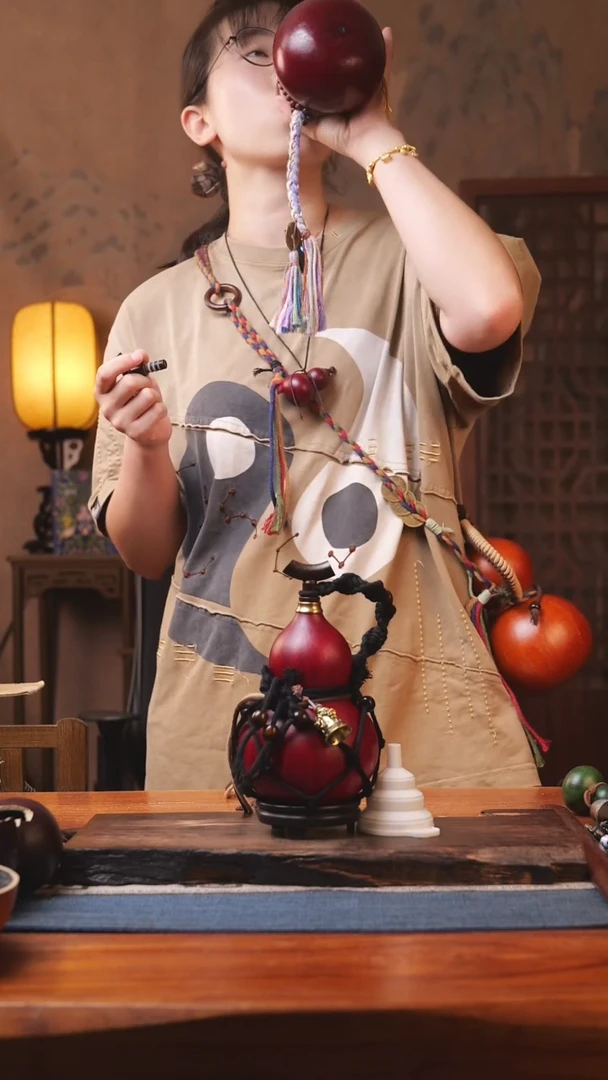 1258号精品大漆葫芦防腐防渗装水茶酒