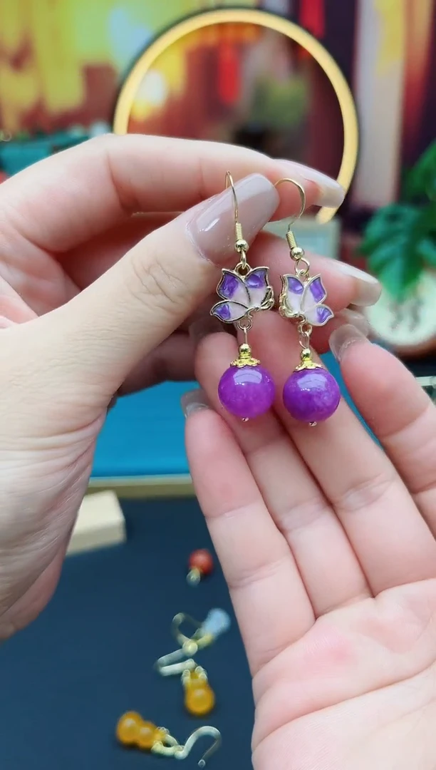 玛瑙/玉髓耳饰银S925镶嵌421000