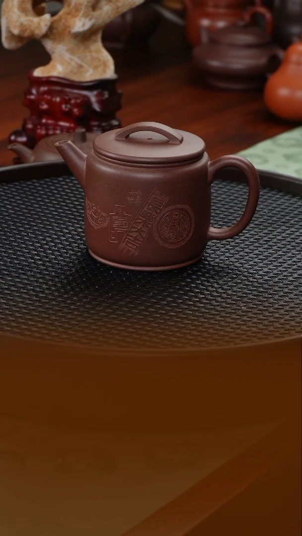 【闪购商品】紫砂茶壶陈卫英制《高汉瓦紫砂壶》原矿紫泥