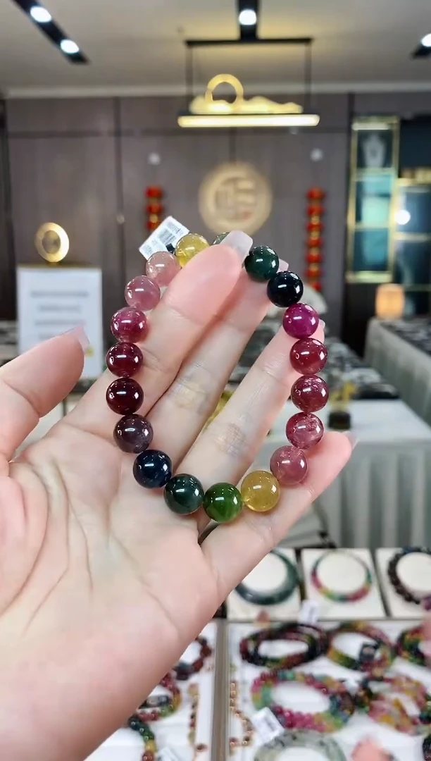 【闪购商品】碧玺单圈手串10mm+未镶嵌（多样性发一条）hon