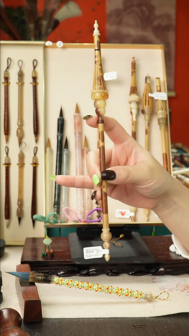 孤品高货毛笔链接 清水试笔 蘸墨不退