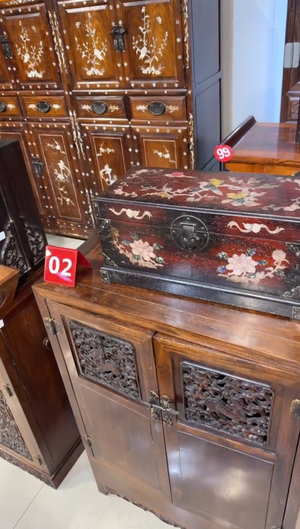 木木头款40紫檀喜鹊登梅翻盖箱428.88888