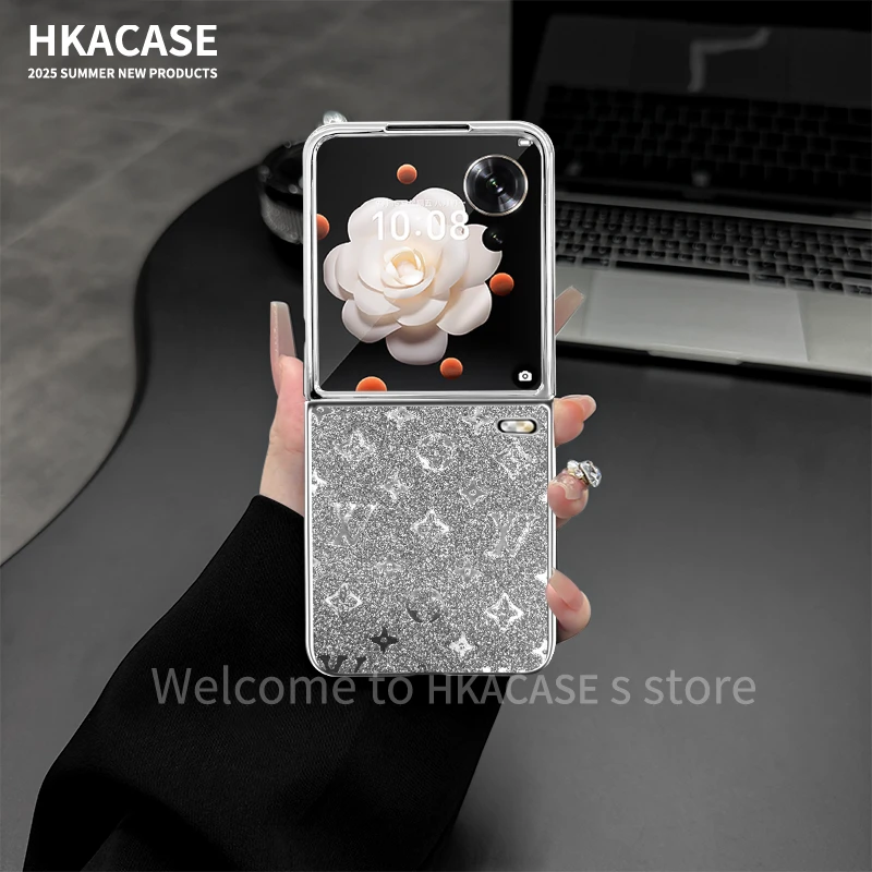 适用荣耀magicvflip新款二合一折叠LV闪粉全包简约ins手机壳