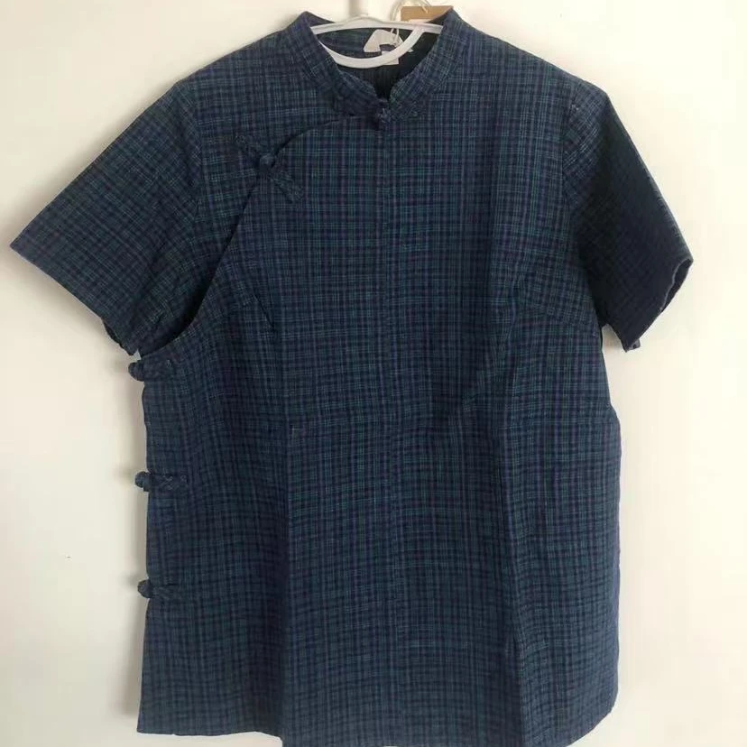 桑在云间 复古短袖旗袍上衣