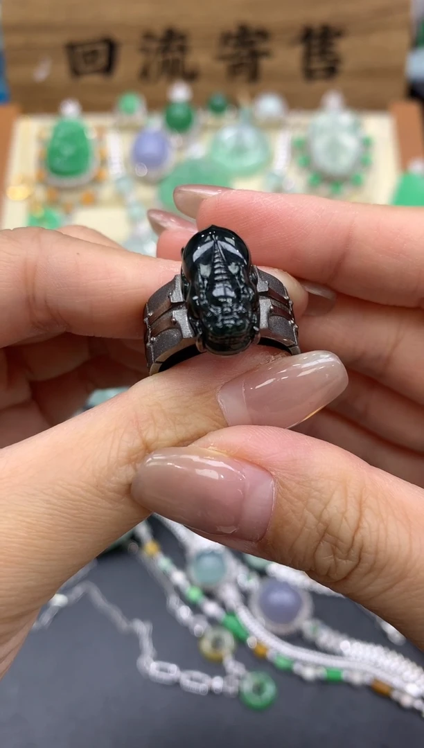 【闪购商品】翡翠戒指18K金镶嵌477-中国好珍宝