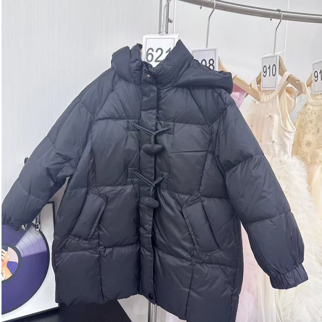 Alice *621*  女童黑色中长款羽羽服冬款