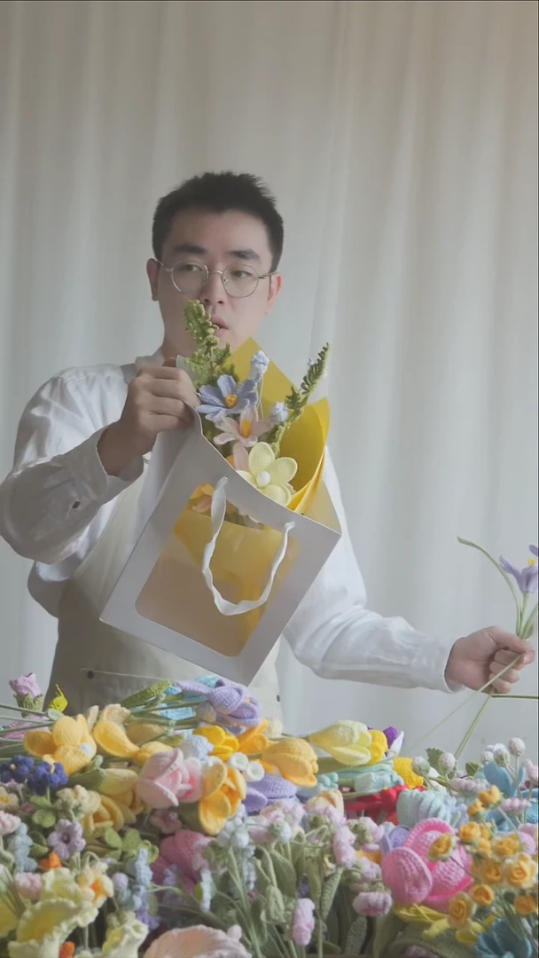 【3】教师节团购花束手工钩织