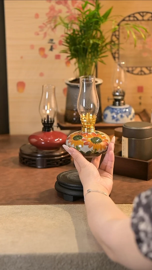 景德镇陶瓷油灯摆件