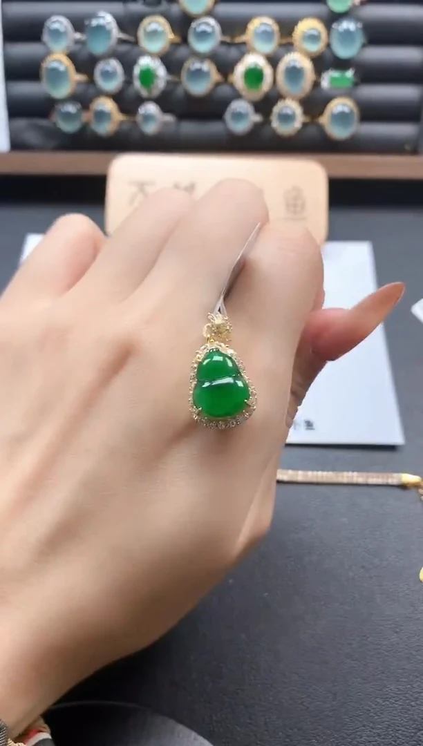 银S925镶嵌戒指翡翠51511