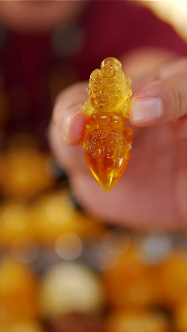 裸石琥珀未镶嵌大黑天木午9.38