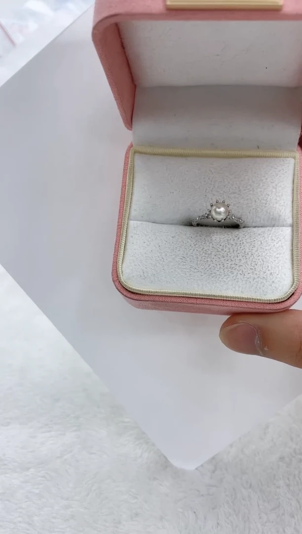 【闪购商品】海水珍珠戒指银S925镶嵌海水珍珠戒指