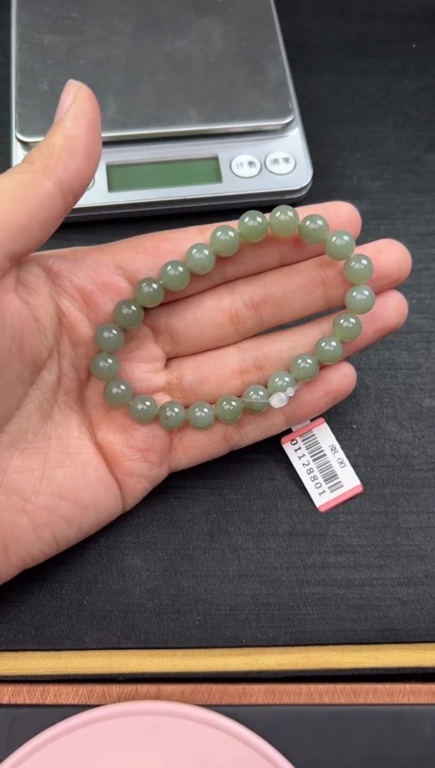 【闪购商品】和田玉手串未镶嵌若羌微色差卡8