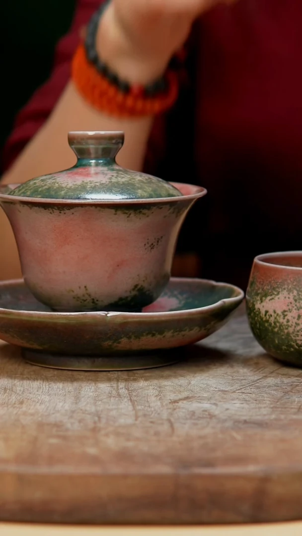 钧瓷作品—郑郑—三才+杯—182