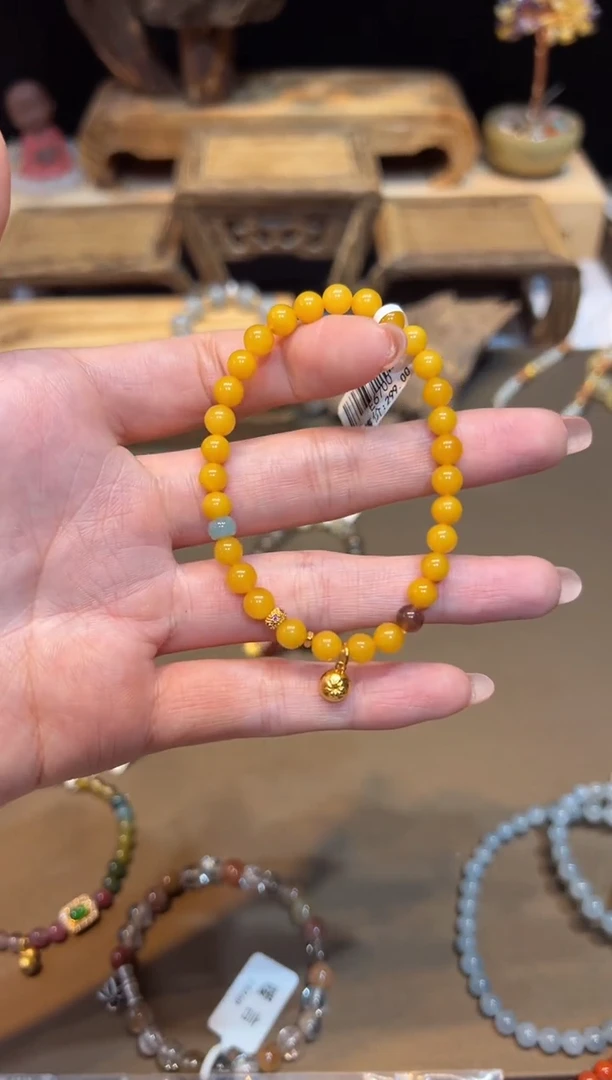 未镶嵌琥珀手链手饰@@E6700