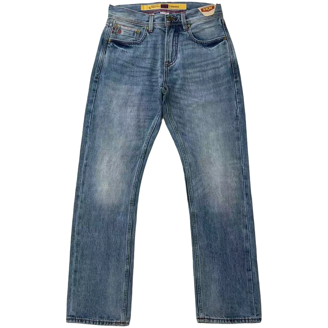 经典轻磅12盎司赤耳丹宁纯棉轻奢怀旧501直筒百搭牛仔裤