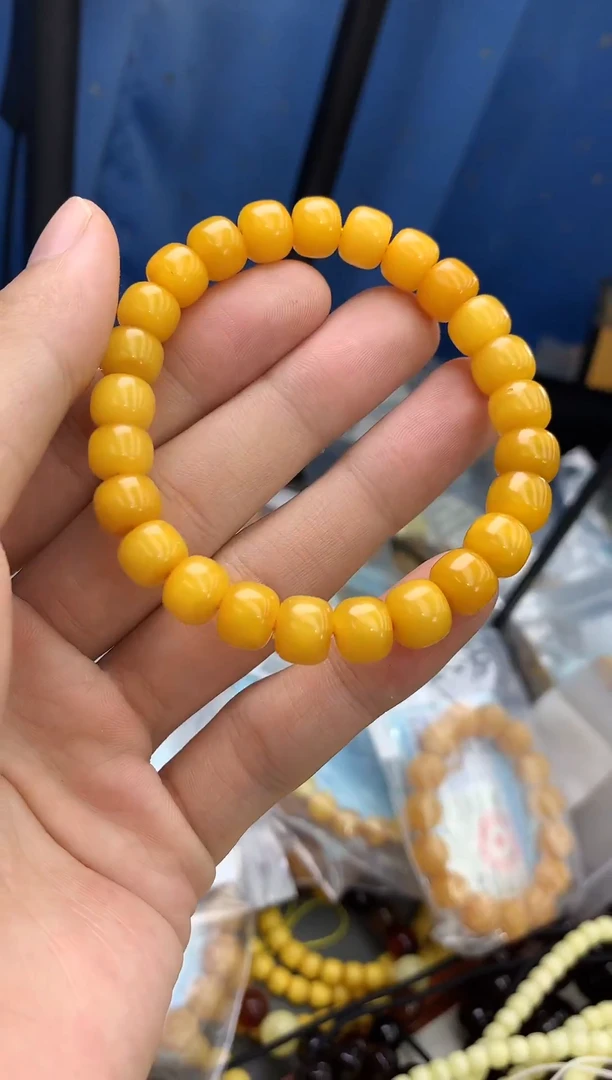 裸石蜜蜡未镶嵌手串