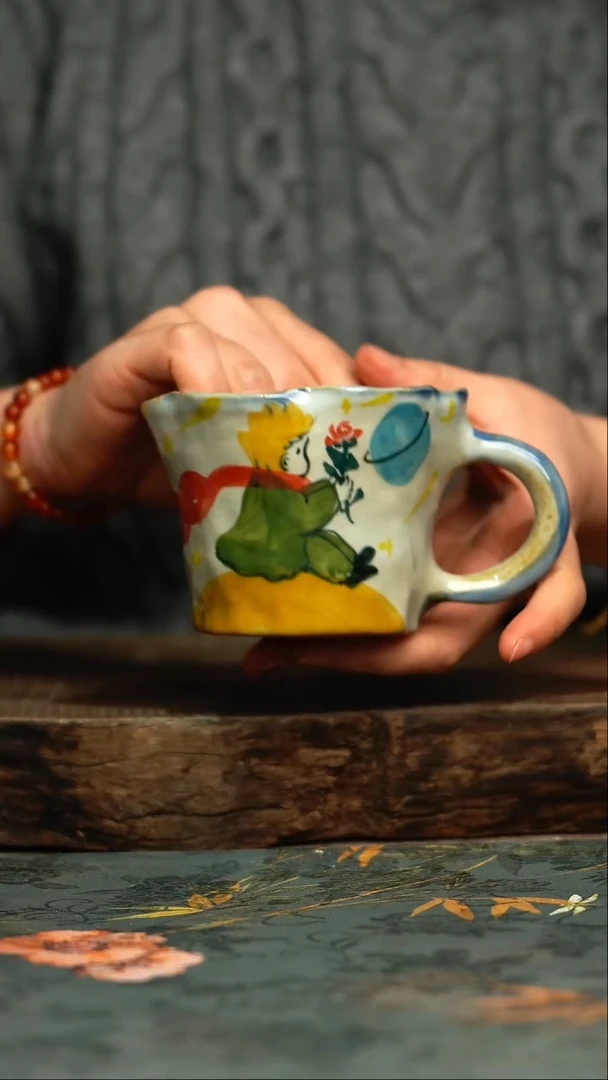 【闪购商品】杯杯釉下彩手工手绘同款陶器