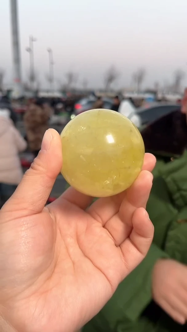 【闪购商品】黄晶水晶球未镶嵌天然多样性发一60mm31