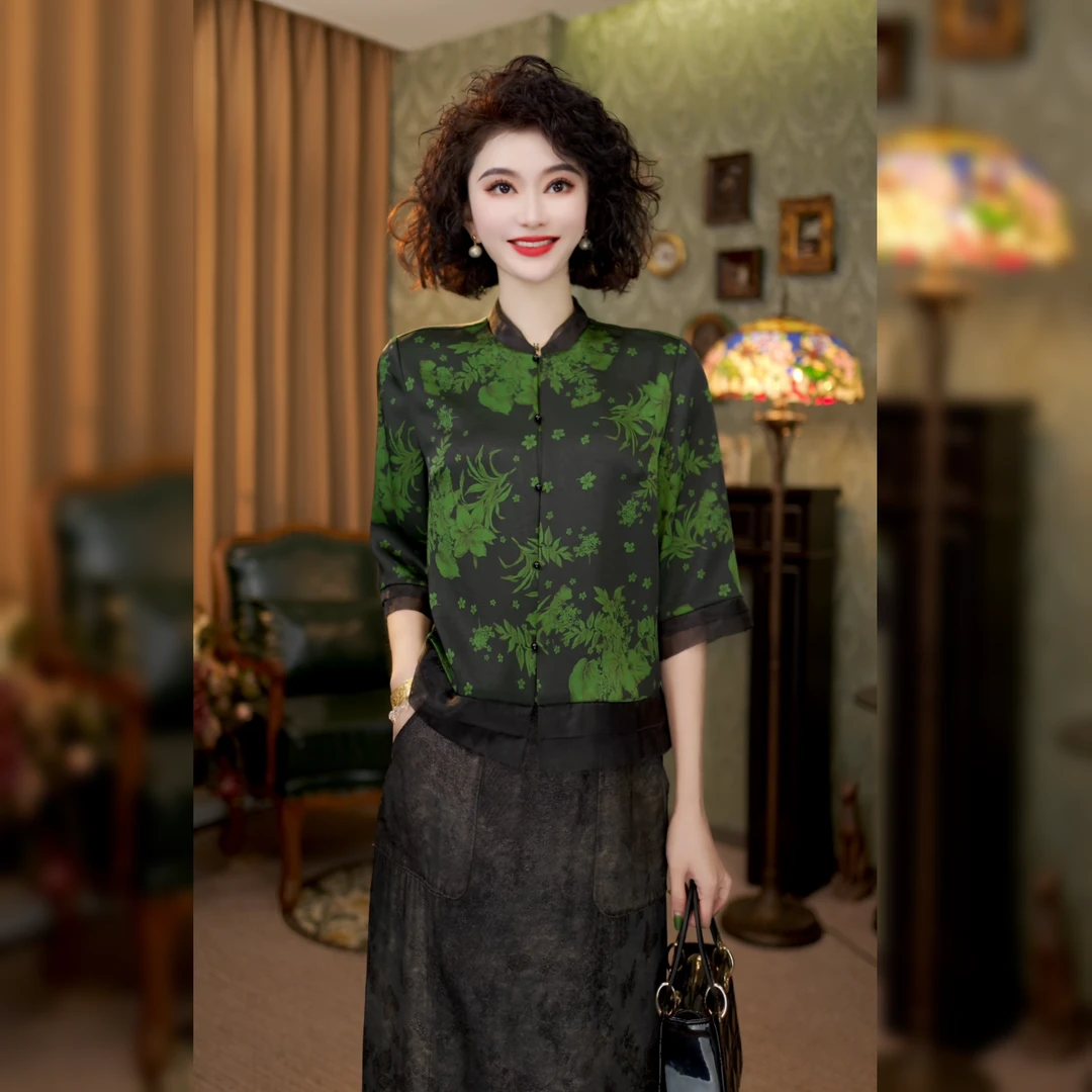 《楠老板》新中式衬衫外套女春夏2025新款高级感轻奢上衣LYGWTO558