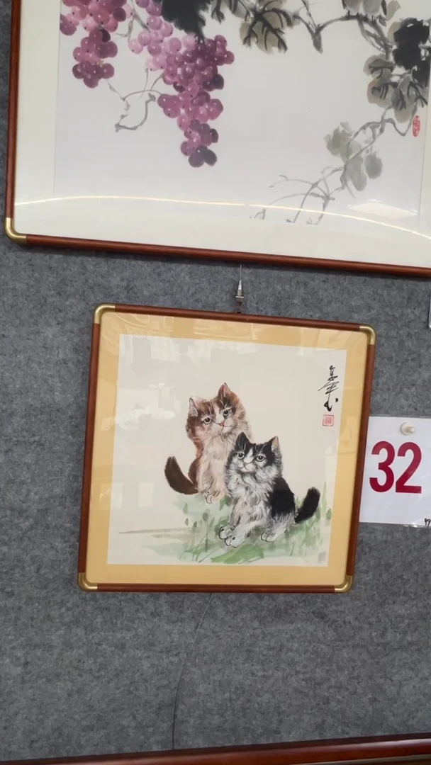 国画享年老师两只小猫咪