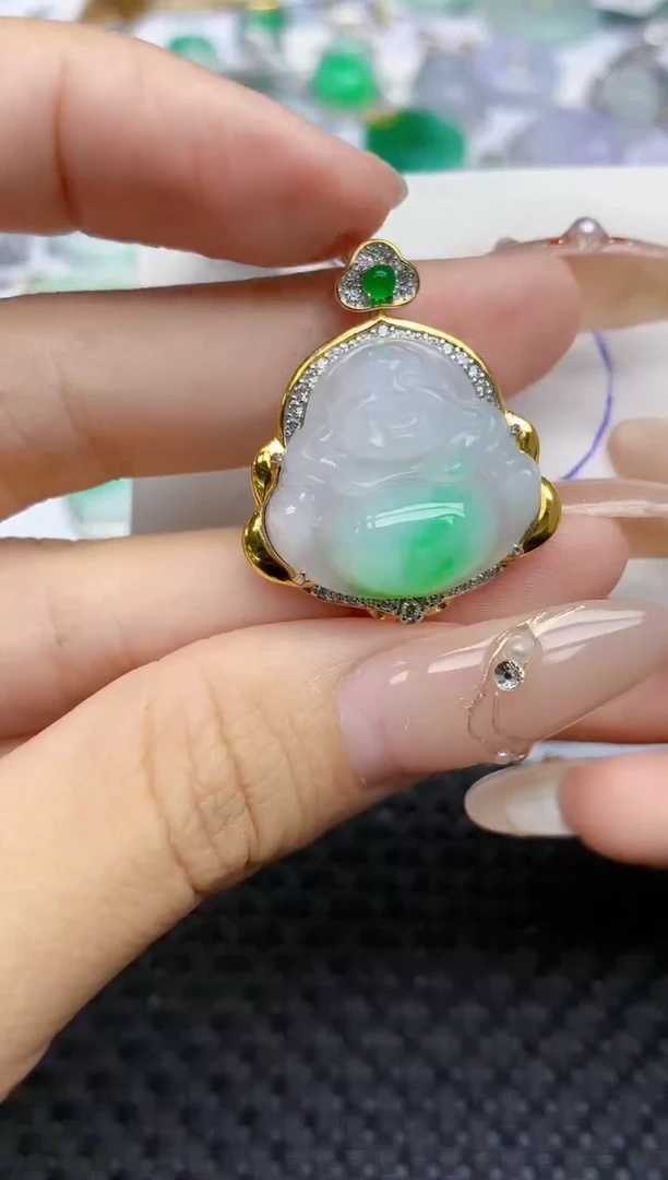 颈饰银S925镶嵌翡翠   天然翡翠A货  百元以上9米证书费自理