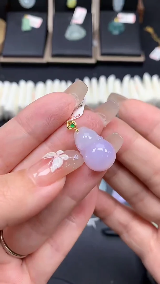 【闪购商品】翡翠吊坠(不含链)18K金镶嵌MS151208