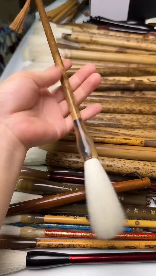 黑香妃菩提牛角杆纯羊毫笔